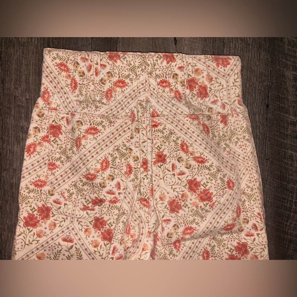 Show Me Your MuMu Floral Bohemian Wide-Leg Pants Stretch Waist Size Small - Picture 9 of 9